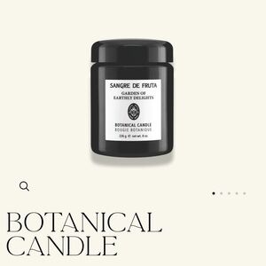 Black Botanical Candle
